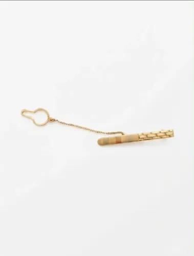 Prendedor gravata italiano ouro 18k