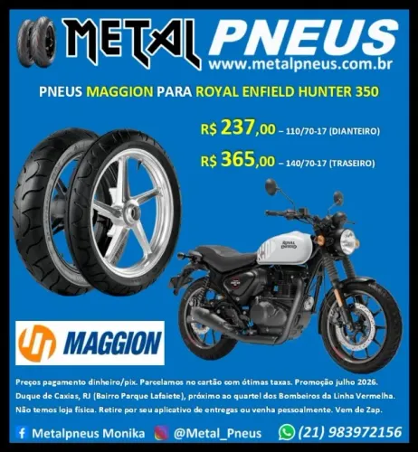 Pneu Moto Maggion Royal Enfield Hunter 350 - Novos Com Garantia