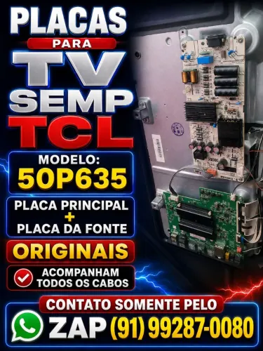 PLACAS TV SEMP TCL LED MODELO 50P635 NOVA E ORIGINAL