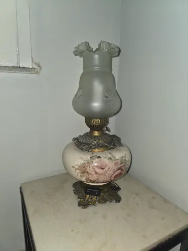 Par de Abajur "pata choca" Antigo Porcelana