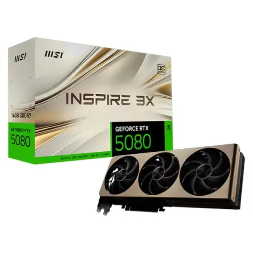 Placa de Vídeo MSI Inspire 3X OC NVIDIA GeForce RTX 5080 16GB GDDR7