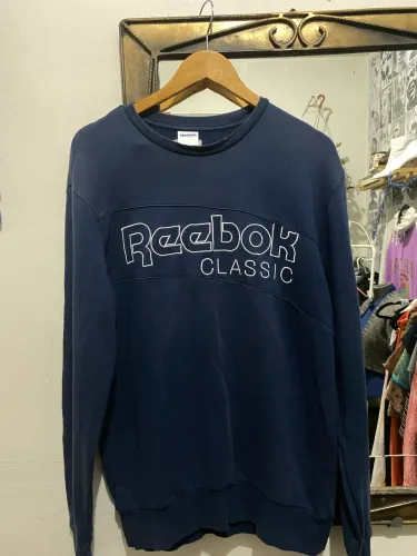 moletom reebok classic vintage azul  streetwear / 90s