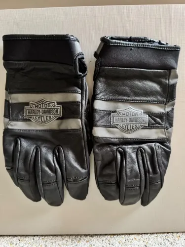 Par de luvas Harley-Davidson, original, preto, em estado de nova, tamanho M Médio