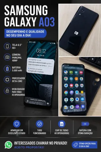 Vendo Samsung Galaxy A03 em Perfeito Estado