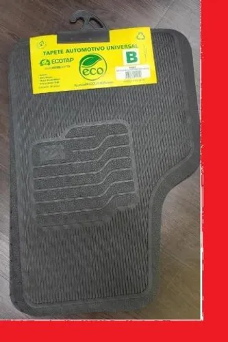 Jogo Tapete Automotivo Universal Borracha Promoção Preto 4 PCS paggc xlkkl