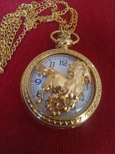 Relógio de Bolso Novo, Quartz, Dourado