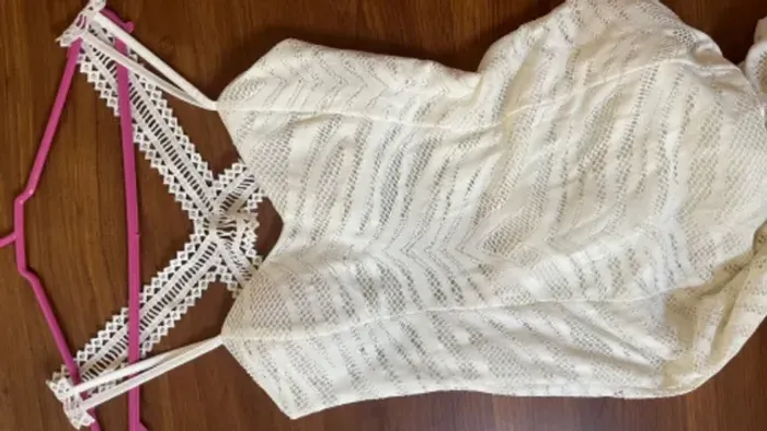 Vestido longo off white
