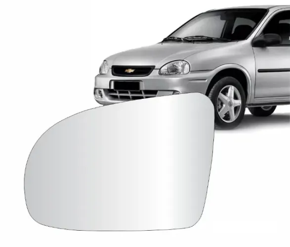 Lente Retrovisor Chevrolet Corsa 1994 à 2010 - Lente C/ Placa - LD / LE - Metagal 