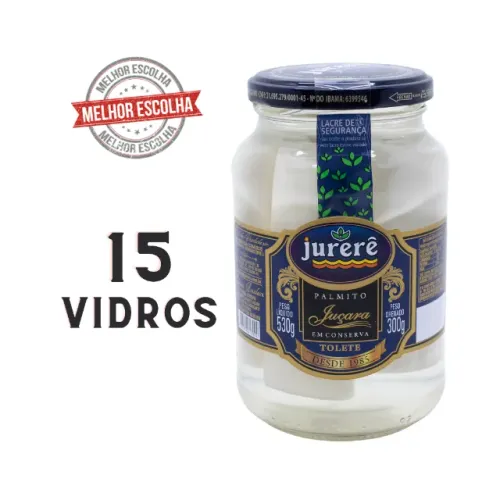 Palmito Juçara tolete inteiro em conserva Jurerê
