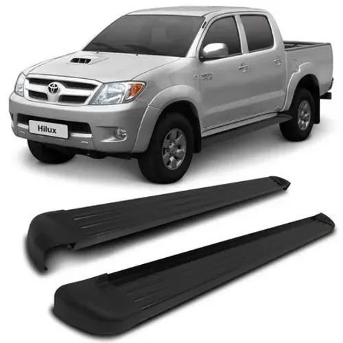 Estribo Toyota Hilux 2015/ CD - Alumínio Preto - CK647P