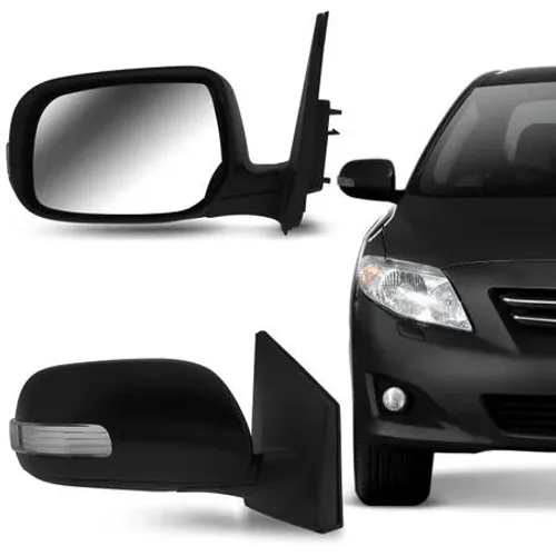 Retrovisor Toyota Corolla 2009 à 2014 - Pisca LED / Retrátil - LD / LE - Metagal
