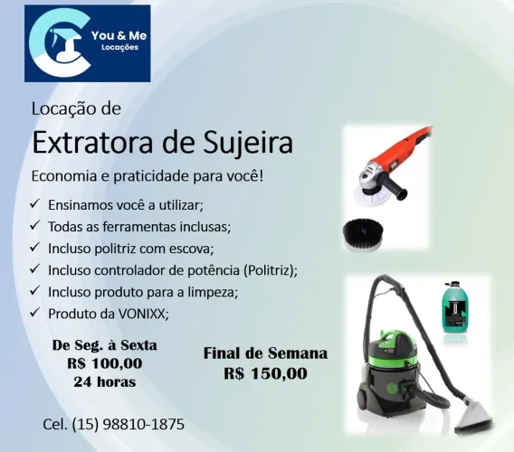 Locação de extratora para Limpeza de estofados e colchão