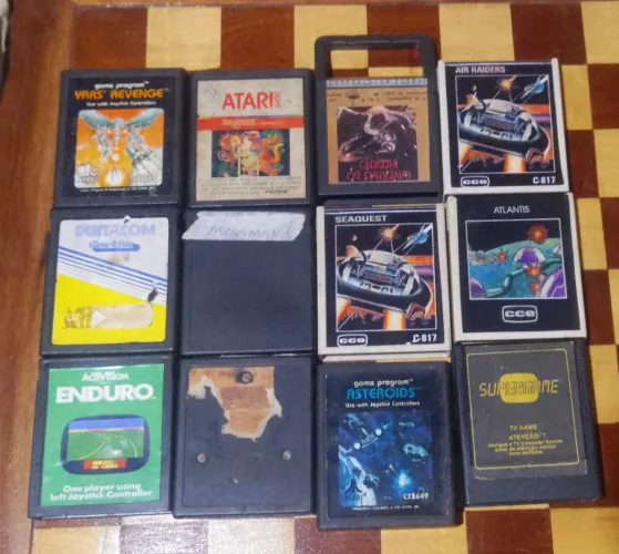 Cartuchos Atari lote enduro cavernas no inferno Beam Riders