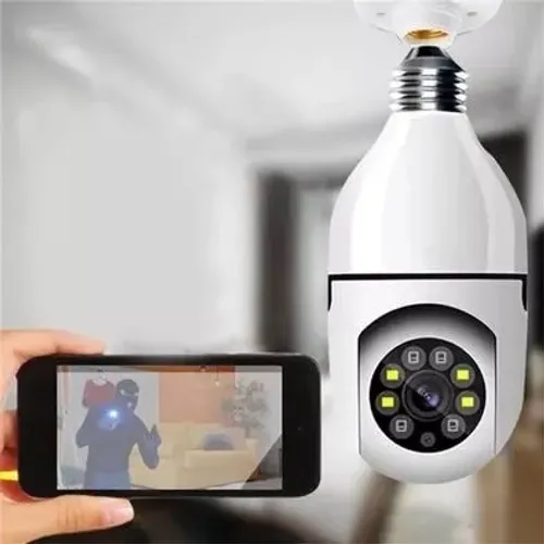 Câmera Wifi Teto Segurança Ip Lâmpada 360 graus