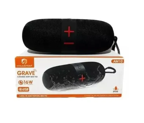 Caixa De Som H'maston Am10 16w Grave Potente 2 Auto Falantes
