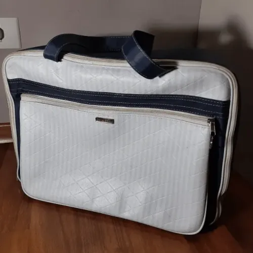 Mala Maternidade/viagem Bebê - Azul E Branca - Style Baby