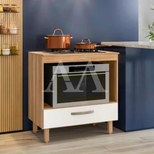O Balcão Cooktop Nicioli 1G para forno da nesher é ideal para compor a sua cozinha.  Estru