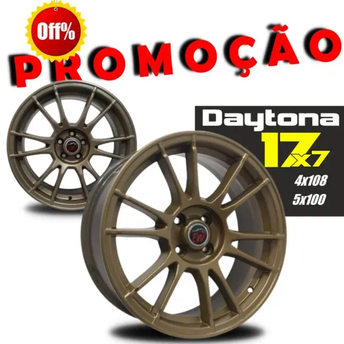 Roda aro 17 Daytona grafite esportiva jogo novo