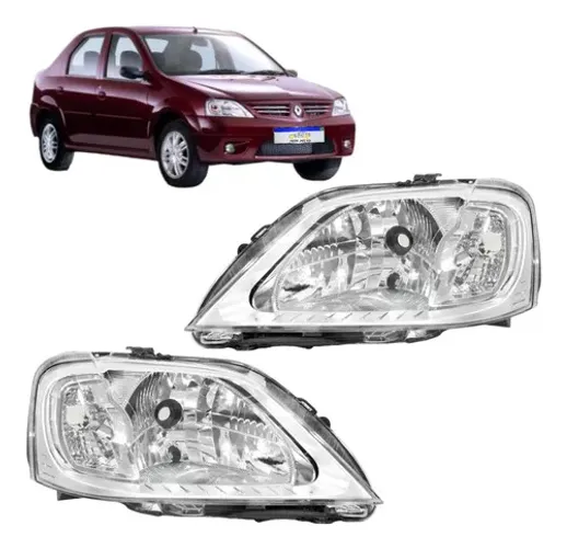 Farol Renault Logan 2007 2008 2009 2010 Novo