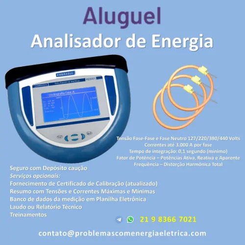 Aluguel Analisador de Qualidade da Energia Elétrica