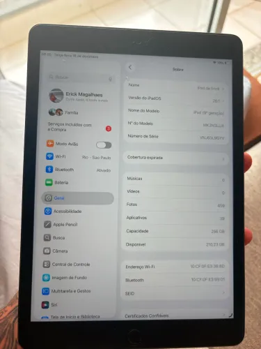iPad 9ª Geração 256GB - Impecável | Bateria 97%