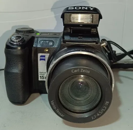 Camera Sony Modelo Dsc-h9 Zoom 15x Em Bom Estado Funcionando