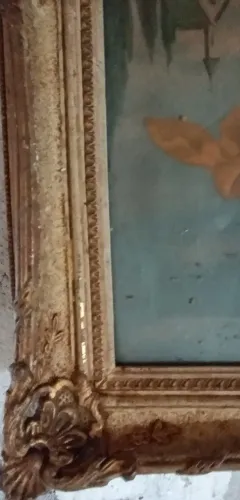 Antiga moldura para quadro, com design em relevo - Anos 60 - Vintage