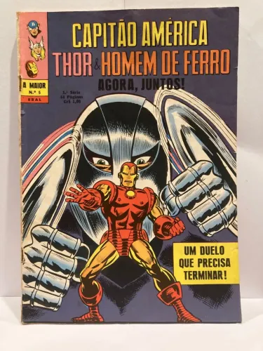 Capitão América, Thor e Homem de Ferro - Revista HQ