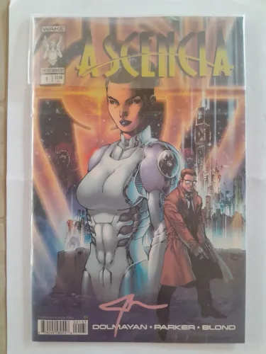 História em quadrinhos (HQ): Ascencia volume #1 (assinado por John Dolmayan, batera SOAD)