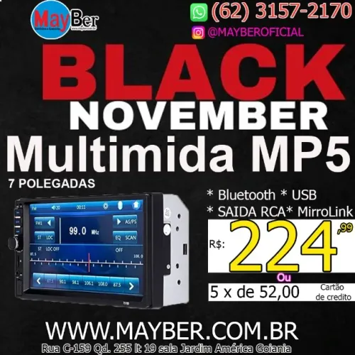 Multimidia mp5 usb e bluetooth nova na loja promoção
