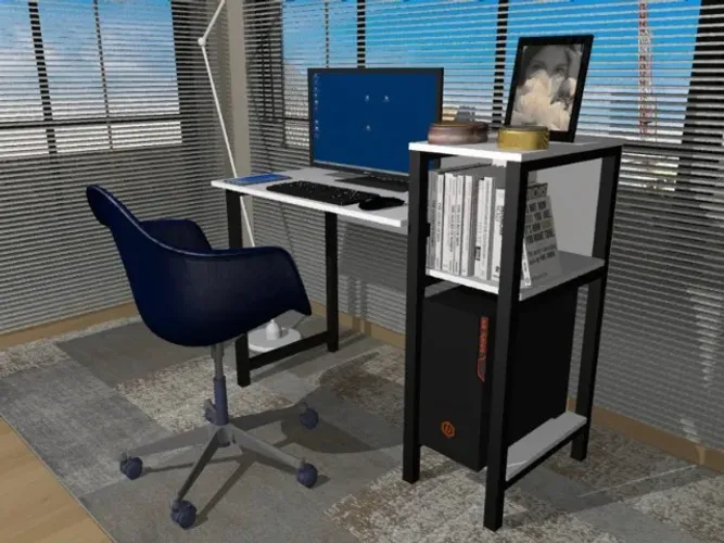 Mesa de Escritório Desktop Work: L95cm x P40cm x A74cm