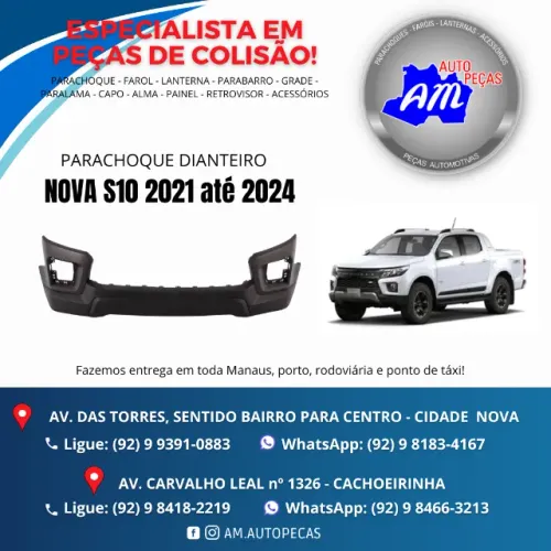 parachoque S10 2021 a 2024