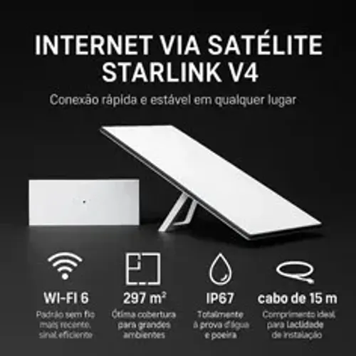 Antena Starlink V4n produto novo na loja com nota fiscal é original