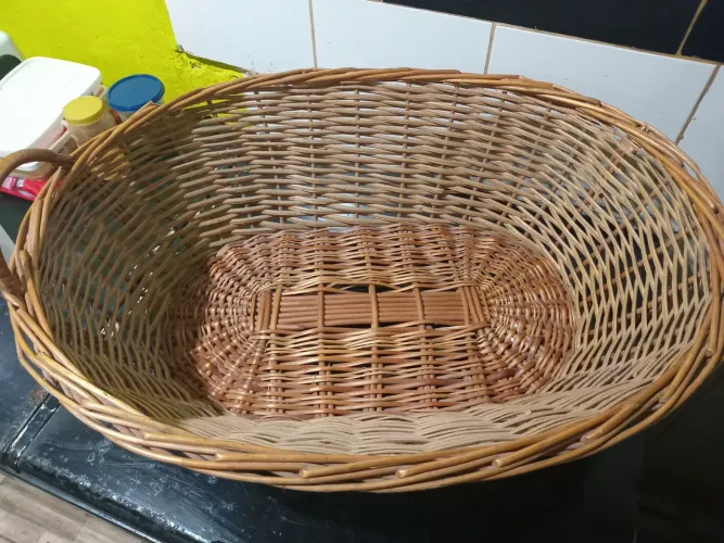 Cesta de vime oval para comércio