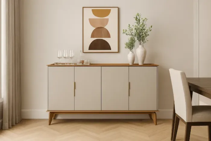 Buffet Evora Línea Brasil Jequitiba/Off White - Entrega Rápida!