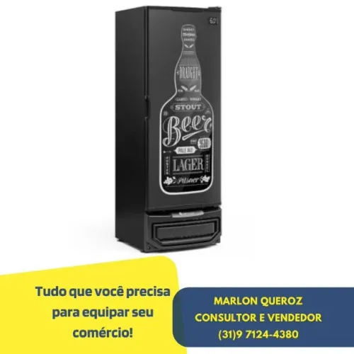 Cervejeira Gelopar 410 Litros Porta Cega Adesivada Nova