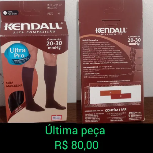 Meia Kendall Alta Compressão 20-30mmHg - Última Peça