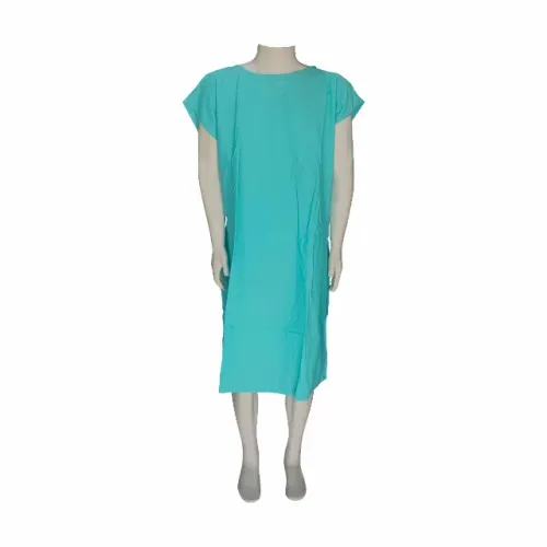 Camisola Paciente Hospitalar Cretone Verde água.