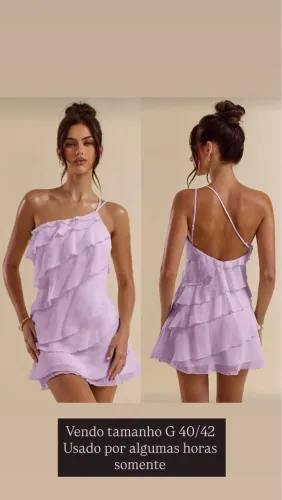 Vestido camadas lilás 40/42