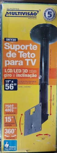 SUPORTE DE TETO GIRATÓRIO PRA TV