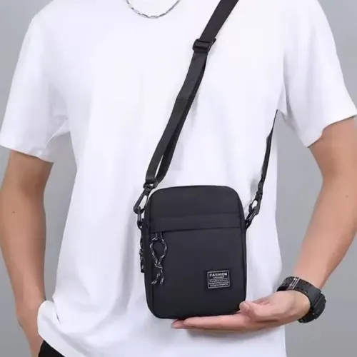 Bolsa crossbody de pano Oxford, compacta e casual para uso diário