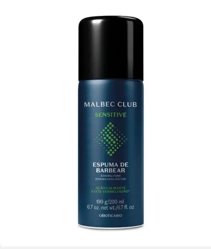 Espuma de Barbear Malbec Club Sensitive - 200ml