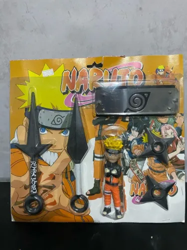 Kit Boneco Naruto 6 peças - Bandana-Boneco-Kunai - shuriken -Naruto -Entregamos
