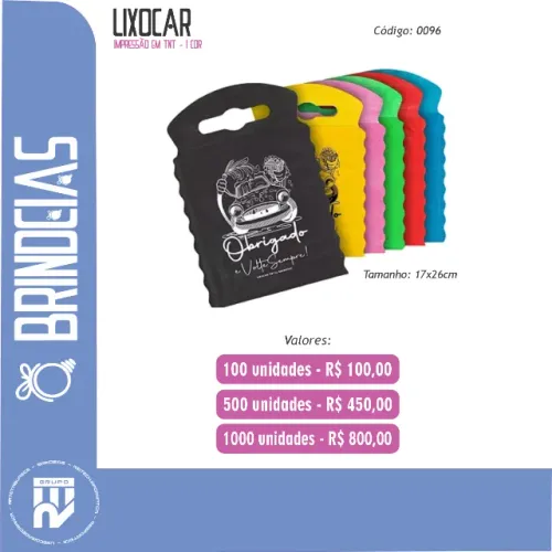 Lixocar em TNT 17x26cm - Personalizado
