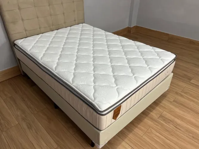 Combo Base + Colchcão Bali Molas Ensacadas Casal - 138x188x28 l76