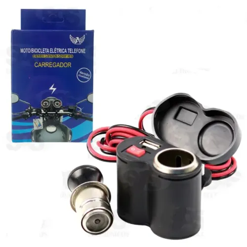 Carregador Conector Plug Adaptador de Celular para Moto Motocicletas Motos