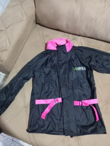 Roupa de chuva feminina impermeável com capuz de nylon