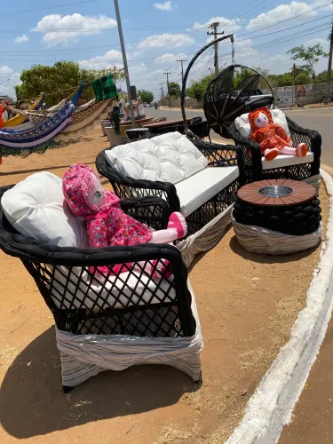 Conjunto de sofá em tricô Náutico, disponível em todas as cores 