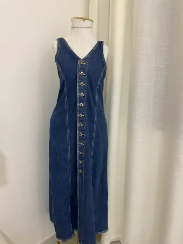 Vestido longo jeans 