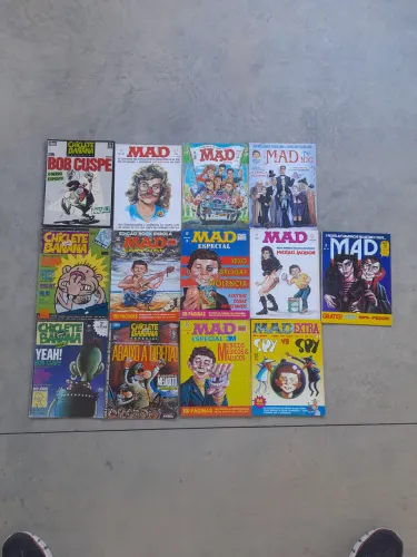 Coleção de revistas MAD e CHICLETE COM BANANA